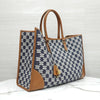 CELINE Horizontale Tote-Tasche aus Textil mit Stickerei in Navy Blau 197002CS8 160832127 [P]