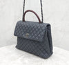 CHANEL Lizard Coco Handle Tote Chain Shoulder Bag Large 21 139482956 [P]