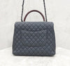 CHANEL Lizard Coco Handle Tote Chain Shoulder Bag Large 21 139482956 [P]