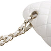 CHANEL Weiße Mittelgröße Kaviar Klassische Tasche Doppelklappe 67286 160841738 [P]