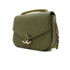 CHANEL Green Caviar Half Half Flap Top Handle Tote Bag with Chain Shoulder Strap A93660 160867708 [P]