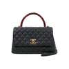 CHANEL Black Caviar Coco Handle Lizard Handle 68892 161006243 [P]