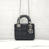 DIOR レディ ミニバッグ ブラック カナージュ シルバーラムスキン M0505ONGE 161270047 [P]