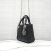 DIOR レディ ミニバッグ ブラック カナージュ シルバーラムスキン M0505ONGE 161270047 [P]