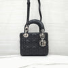 DIOR レディ ミニバッグ ブラック カナージュ シルバーラムスキン M0505ONGE 161270047 [P]