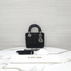 DIOR レディ ミニバッグ ブラック カナージュ シルバーラムスキン M0505ONGE 161270047 [P]