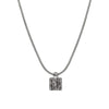Dior Cubic Oblique Plate Silver Necklace 68747 161285161 [P]