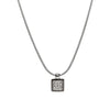 Dior Cubic Oblique Plate Silver Necklace 68747 161285161 [P]