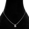 Dior Cubic Oblique Plate Silver Necklace 68747 161285161 [P]