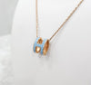Hermes Pendant Popash Necklace Blue Gold 153095164 [P]