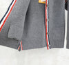 THOM BROWNE ウールカシミアコットンループバッグワークジャケット ライトグレー 146759005 [P]
