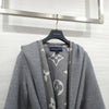 LOUIS VUITTON Doppltes Hoodie-Wickelmantel in Graumuster 1A99K5 158377731 [P]