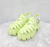 Prada Triangle Logo Rubber Sandals Pistachio Green 1X853M 140784036 [P]