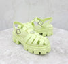 Prada Triangle Logo Rubber Sandals Pistachio Green 1X853M 140784036 [P]