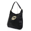 GUCCI Hobo Schultertasche mit GG-Interlocking-Logo in schwarzem Leder 162740 162652984 [P]
