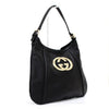 GUCCI Hobo Schultertasche mit GG-Interlocking-Logo in schwarzem Leder 162740 162652984 [P]