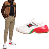 GUCCI Web Laiton Oversole Sneaker 643491 2H060 9088 45117588 [P]