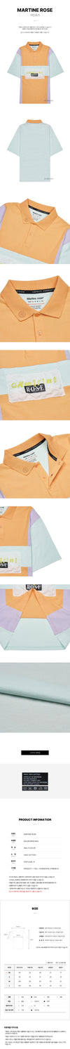 Martine Rose Color Block Polo Shirt for Men 128305567 [P]