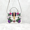 GUCCI Blumenstickerei Dreistreifen Top-Handle Schultertasche 8568 163154752 [P]