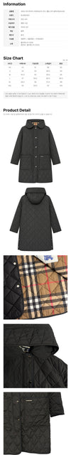 Burberry Hooded Quilted Coat Black 8084209 159638658 [P]