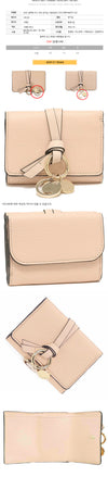Chloe Alphabet Mini Coin Wallet Cement Pink 159676156 [P]
