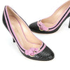 DSQUARED2 6504 BLACK Pumps mit lila Innenfutter 162545206 [P]