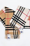 BURBERRY Contrast Check Cashmere Scarf 161767080 [P]