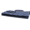 CHANEL Denim White Stitch Quilted Gold Button Multi Pocket Clutch Bag AP1016 41431 152893973 [P]