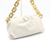 Bottega Veneta White Leather Gold Chain Shoulder Bag 620230 152893317 [P]