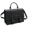 Gucci Black Leather Silver Tone Logo Medium Buckle Men's Briefcase Tote Bag and Shoulder Bag 794911 152892903 [P]