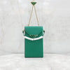 Prada Triangle Logo Green Phone Pouch Leather Mini Chain Bag 8582 163156597 [P]