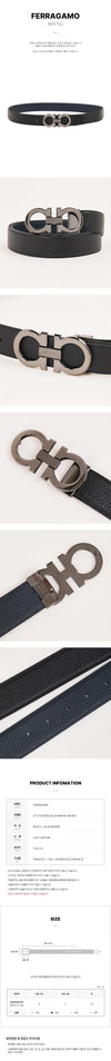 Salvatore Ferragamo Men's Double-Sided Ganachini Belt 161571764 [P]