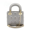 DIOR Lady Mini Tote Bag mit Ketten Schultertasche in Grau 48521 152889407 [P]