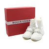 ROGER VIVIER スクエアクリスタルホワイトソックスランナー女性スニーカー aa49321 152897015 [P]