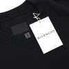 GIVENCHY ブラックコットンミニ刺繍ロゴ男女共用半袖Tシャツ BA70033YM3 152898654 [P]