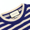 GUCCI ネイビーストライプタイガーウール女性ニット 457402 152898310 [P]