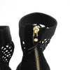 LOUIS VUITTON ブラックメッシュスエードレザー女性アンクルブーツ aa50251 152896553 [P]