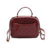 CHANEL Koch Tasche aus Burgunder-Pythonleder mit Kettenriemen A93463 152889282 [P]