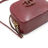 CHANEL Koch Tasche aus Burgunder-Pythonleder mit Kettenriemen A93463 152889282 [P]