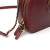 CHANEL Koch Tasche aus Burgunder-Pythonleder mit Kettenriemen A93463 152889282 [P]