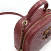 CHANEL Koch Tasche aus Burgunder-Pythonleder mit Kettenriemen A93463 152889282 [P]
