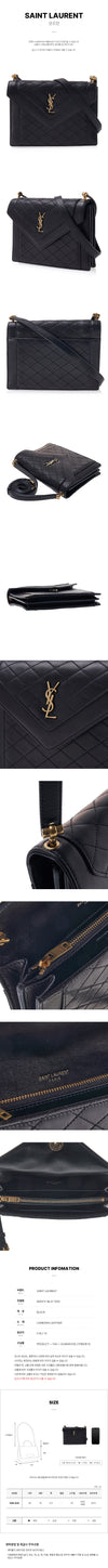 SAINT LAURENT Gaby Quilted Mini Satteltasche 685574 1EL07 1000 76416408 [P]