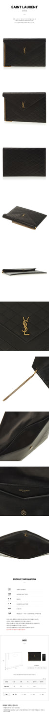 SAINT LAURENT Damen Gabie Double Flap Chain Pouch 685596 1EL07 1000 30940564 [P]