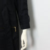 Escada Navy Nylon Women's Trench Coat with Gold Buttons aa52358 152898201 [P]