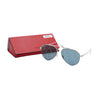 FENDI Shiny Silver FF-Logo Aviator Sonnenbrille 40061U 152318599 [P]