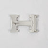 HERMES Reversibel Herrenledergürtel mit H-Schnalle in glänzendem Silber 32 mm 95 Nougat Schokolade H064544CK05 152309747 [P]