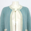 CHANEL 100% Cashmere Silver CC Logo Button Women's Cardigan P79967 152317565 [P]