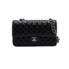 CHANEL Black Caviar Classic Medium Silver Chain Shoulder Bag A01112 152315141 [P]