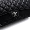CHANEL Black Caviar Classic Medium Silver Chain Shoulder Bag A01112 152315141 [P]