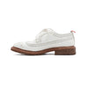 THOM BROWNE ホワイト ペブルグレイン ウィングチップ ブローグ メンズ シューズ aa59410 152317255 [P]